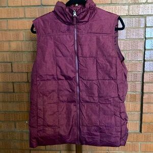 Lands’ End Maroon Puffer Vest